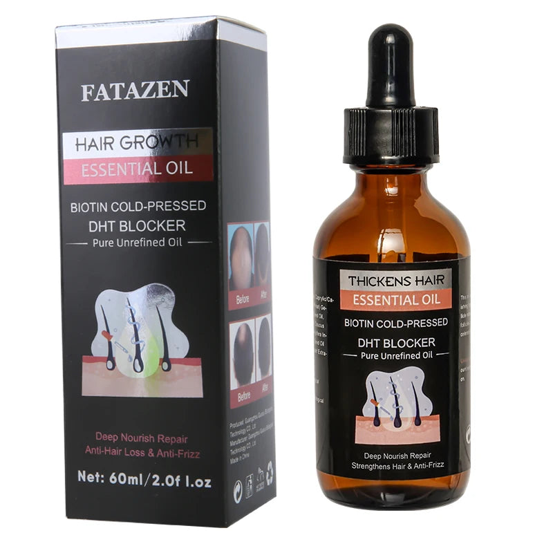Organic Ginger Essential Oil Hair Growth Serum Personal Care Biotin Regrowth Treatment for Scalp Unisex Oil for Thinning Hair