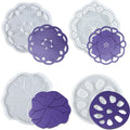 YS Vine Gyro Lotus Pattern Coaster Mold Gasket Storage Box Silicone Mold DIY Epoxy Resin Silicone Mold Plate Kitchen Decoration