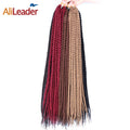 AliLeader 12 Colors Synthetic Hair Extension Box Braids & Twist Crochet 12-30 Inch Wholesale