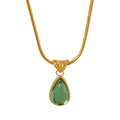 Alin Water Droplet Shape Pendant With Quartz and Gemstone Necklace Natural Stone Beaded Jewelry