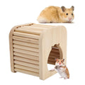 Solid Wood Small Pets Sleeping Hut Hamster Hideout House with Attractive Pattern