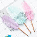 Wholesale Creative Gift Feather Pen Multi-Color Feather Custom Logo Cute Ballpoint Pen for School Students