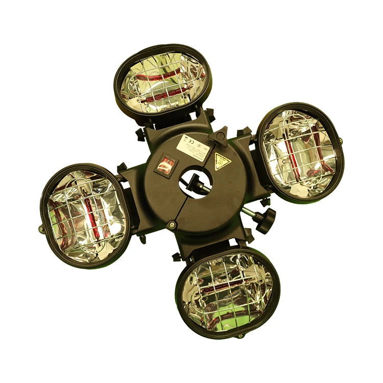 4x500W Die Casting Aluminum Body IP23 Electric Patio Parasol Heater Free Standing Outdoor Umbrella