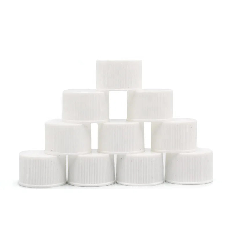 20/410 24/410 28/410 Plastic Bottles with Flat Cap & Aluminum Foil Seal Pilfer-Proof Feature Cosmetic Plastic Cap