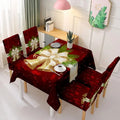 Promo Wholesale Modern Christmas Printed Stretch Chair Covers and Table Cloth for Festive Decorations