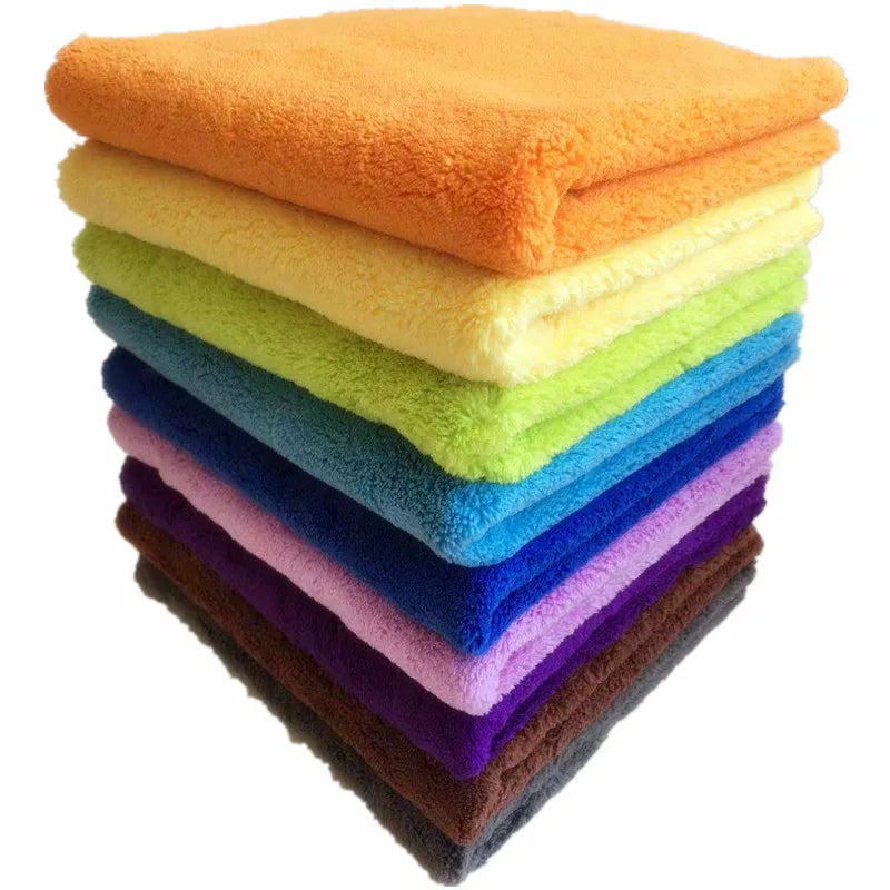 High Density Car Cleaning Cloth Towel 600GSM Edgeless Plush Microfiber Car Wash Polishing Drying Towel