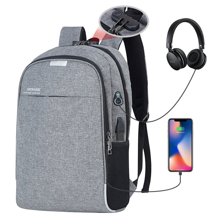 Large Capacity Nylon Waterproof Women's Backpack with Custom Logo Business Style Zipper Closure Polyester Lining Letter Pattern