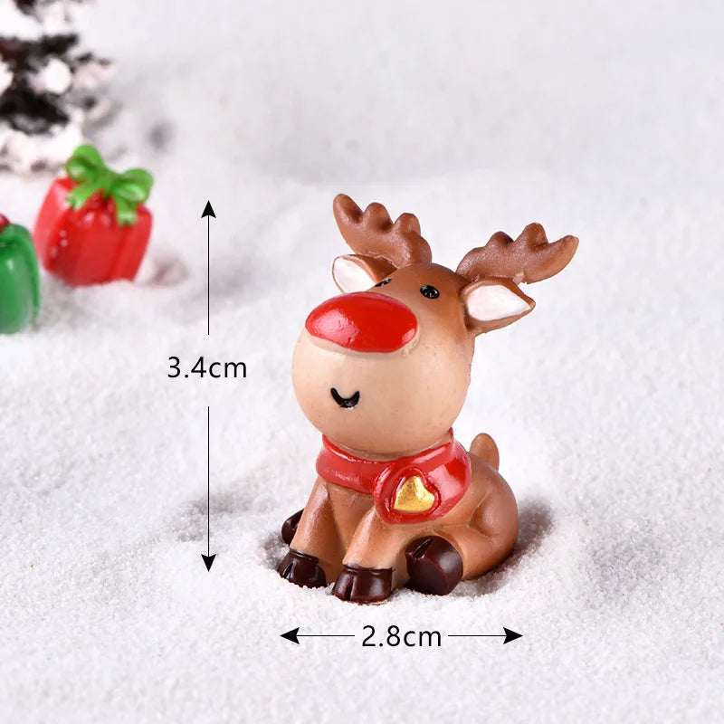 Hengxin Kawaii Resin Simulation Cute Animals Christmas Charms Cabochons Accessories for Slime Filler Crafts Making