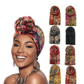 Factory Wholesale Tie-Dyed Headscarfs African Style Turban Soft Cotton Women Hair Care Turbans
