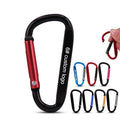 Baichaoli 6# D Shaped Flat 60mm*30mm*4.2mm Bi-Colour Black Aluminium Alloy Snap Hook Spring Carabiner Clip for Heavy Industry
