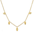 European American Style Stainless Steel Eye Devil Necklace Zircon Link Chain Geometric Pattern Shell Trendy Christian Parties