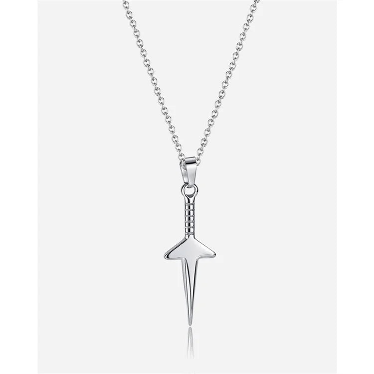 Dainty Peraonzlied Jewelry Women Stainless Steel Swords Pendant Necklace Casual/Sporty Style Anniversary Wholesale