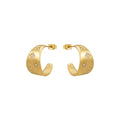 Latest 18K Gold Plated Stainless Steel Jewelry Irregular Octagon Star Zircon Hoop Earrings for Women Earrings E231511