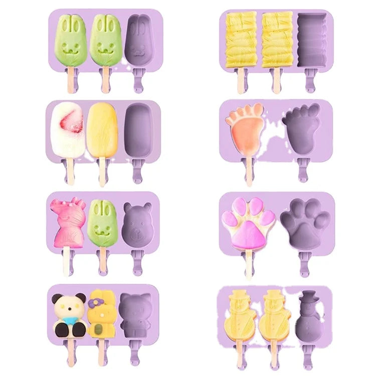 Hot Selling Handmade Food-Grade Silicone Ice Cream Popsicle Mold Kids' Friendly Tool