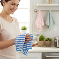 Factory Wholesale Coral Fleece Water Ripple Square Towel 30*30cm Hanging Absorbent Cleaning Cloth