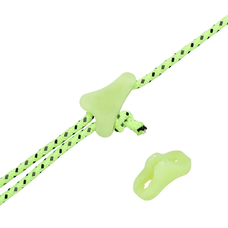 Outdoor Luminous Rope Buckle Fluorescent Tent Wind Buckle Anti-slip Adjustment Plastic Triangle Canopy Accessories