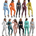Women Seamless Fitness Yoga Set Sports Yoga Suit Workout Clothes Two Piece Set