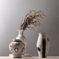 Hand-painted Coastal Design Japanese Ceramic Pottery Jars Tabletop Vase for Dried Flowers Creative Soft Furnishings DwaxHome