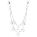 New Style Men Women Metal Body Jewelry Waist Chain Pants Jeans Chain Accessories Cool Versatile Charm Stars Party
