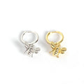Hypoallergenic Fashionable 18k Gold Plated Jewelry 925 Sterling Silver Huggie Hoop Earring Women Bee Hoop Earrings Gold