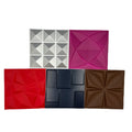 Irini Multiple Colors 3D PVC Waterproof Fireproof Floral Wall Panels 6.5 X 6.5 Inch Samples 9 Pieces Per Box Apartment Use