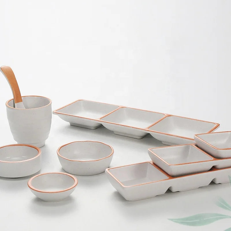 Modern Style Sushi Sauce Dishes Directly Factory Restaurant Mini Sauce Soy Melamine Dishes Bowls