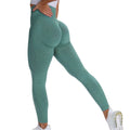 Green Ropa Deportiva Mujer Breathable Seamless Sports Fitness Yoga Workout High Waist Running Gym Contour Leggings for Women