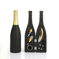 Custom Private Label Metal Wine Accessories Set Champagne Bottle Shape Wine Bottle Opener Stopper Set