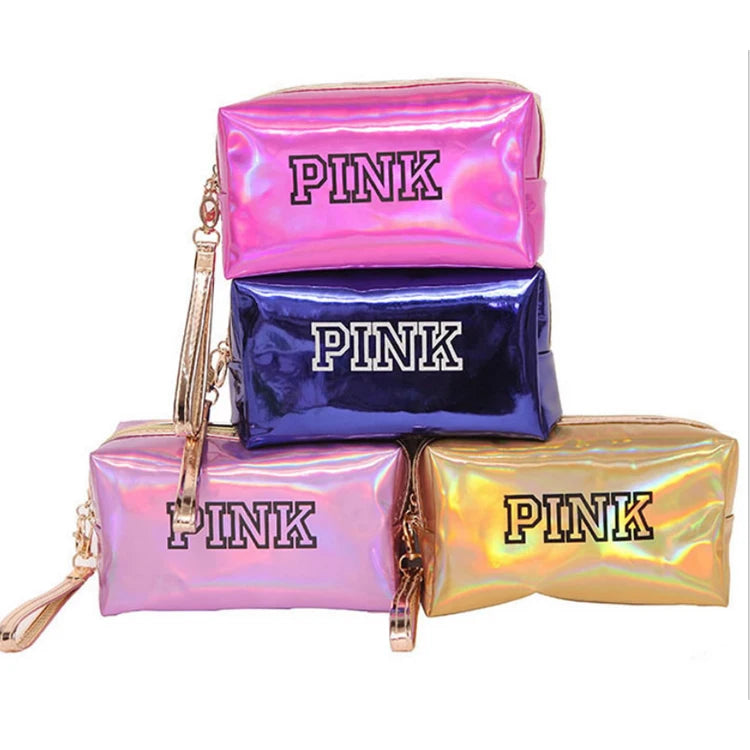 ODM Fashion Portable for Pink Cosmetic Bag for Women Korean Style Dot Pattern polyester material with Zipper Closure Cute Mini S