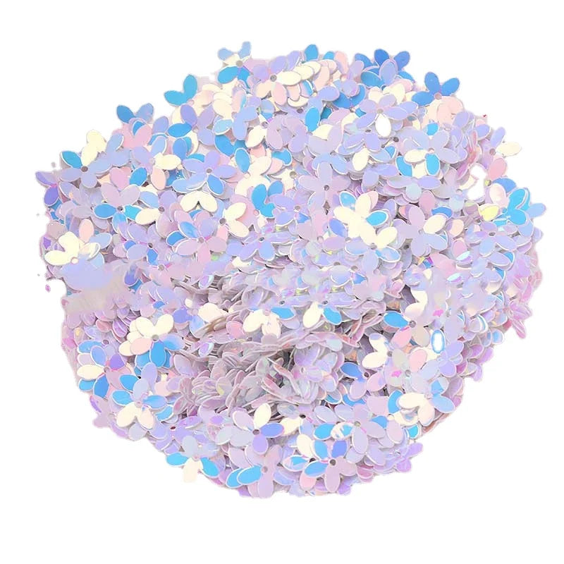 10mm Diy Garment Wedding Dress Sequins Jewelry Material Costume Craft Shiny Holographic Shiny Bulk 3D Concave Flower PVC Sequins