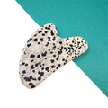 DIY Bulk Supplier Beauty Tool Natural Facial Gua Sha Massage Heart Dalmatian Jasper Facial Gua Sha