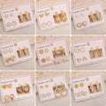 Women's Summer Stainless Steel Stud Earrings Unique Designer's Bulk Bling Fashion Western Style Silver with Zircon Cheap