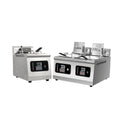 1/2 Tank 14L 28L Program Automatic Lift Electric Oil Fryer Commercial Chicken Open Deep Fryer Time Temperature Control