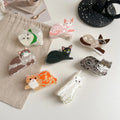KUACHI Customized New Animal Hair Claw Cat Dog Cute Sweet Girl Hair Clip Wholesale Animal Shape Hair Claw Clips