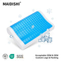 WJ-1102 Cervical Contour Gel Cooling Pillow for Neck Pain Relief with Neck Massage Soft Support in Home Bedding and Hotel