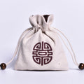 Small Size Eco-Friendly Plain Cotton Canvas Drawstring Cosmetic Bag with Logo for Rings and Earrings