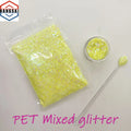 Bangsai Hot Sales Bulk Chunky Colorful Jadeite Mixed Glitter Powder PET Material Customizable Shapes for Crafts & Decoration