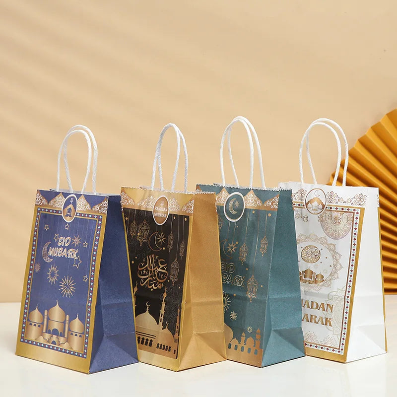 Wholesale Large Size Ramadan Paper Bag Eid Mubarak Gift Bags Islam Eid Mubarak Ramadan Gift Packaging