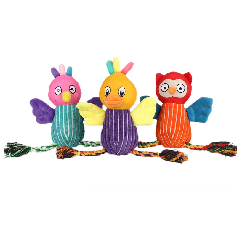 BSCI Eco Friendly Pet Supplies Interactive Custom Cat Animal Cotton Rope Dog Pet Chew Toys Squeaky Pet Toys