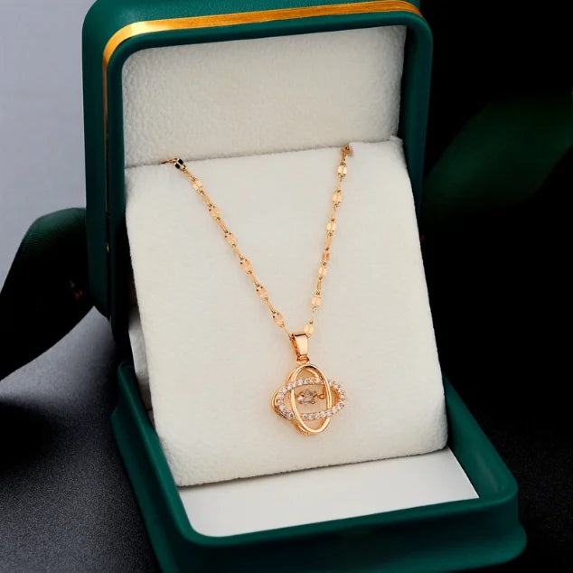 Pulsating Mind Moving Titanium Steel Necklace With Pendant Clavicle Chain