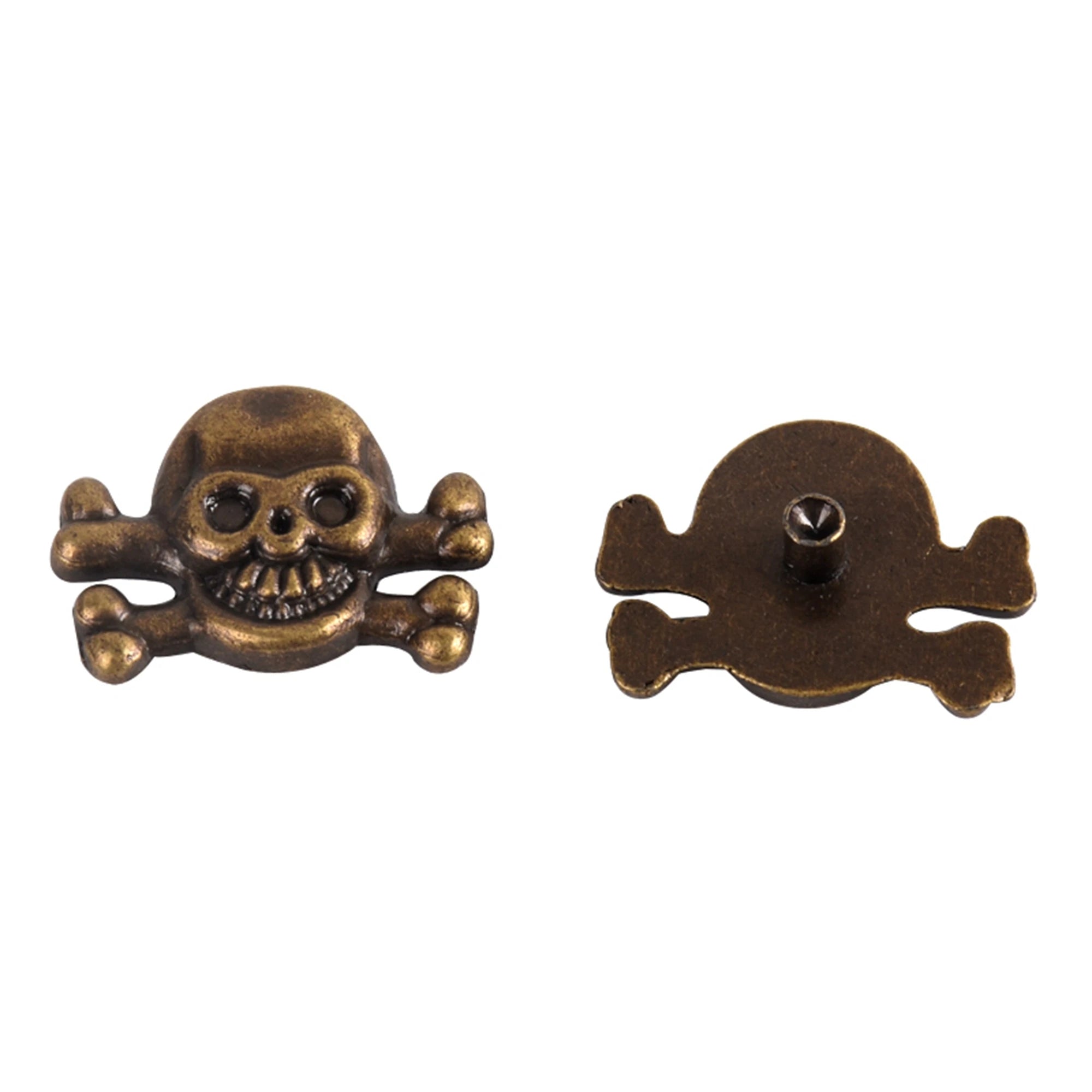 New Product Launch Antique Brass Durable Rivet Skull Rivet for Garment Handbag Support Customization