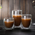 Wholesale Borosilicate Glass Coffee Cup 80ml Double Wall Eco-Friendly Colorful Minimalist Back to School