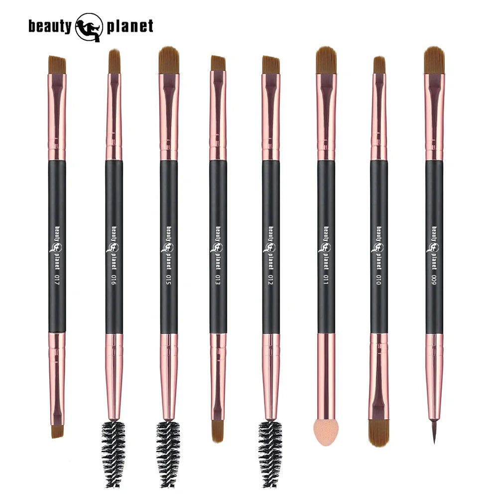 Beauty Planet Double Sided Customized Makeup Brush Synthetic Hair with Lip Eyebrow Eyeliner Eyelash Concealer Compatible Brush