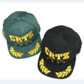 Custom Corduroy Snapback Hat 3D Golden Embroidery Bold Rough Lines Flat Brim Hip Hop Style Casual Travel Appropriate for Winter
