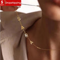EManco 2025 Drop Shipping Pendant Choker Charm Name Necklace 26 Letter Patchwork Custom Letter Name Necklace Women Fine Jewelry