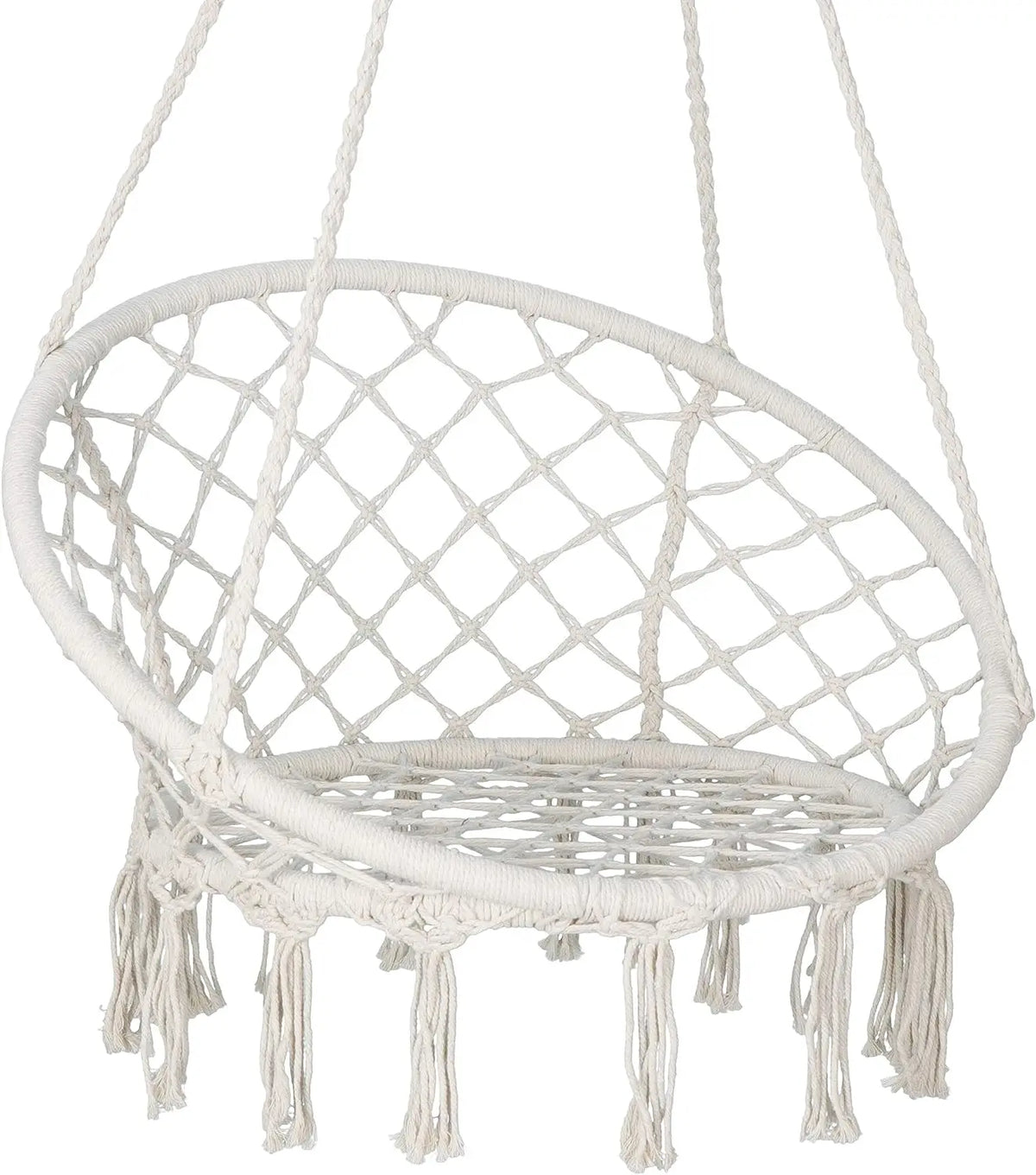 Danlong Macrame Hammock Hanging Chair Boho Swing Chair for Bedroom Patio Balcony Garden Holds up to 264 Lbs MegaBDM