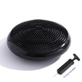 Black Pilates PVC Inflatable Balance Cushion with Pump Durable Fitness Exercise Yoga Disc Air Stability Wobble