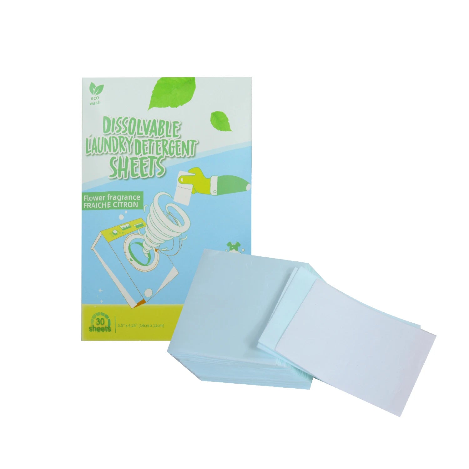 Effective Biodegradable Eco-Friendly Solid Disposable Laundry Detergent Sheets Water Soluble for Machine Washing