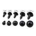 100pcs Black Eyes with Washers in storage box Sewing for DIY of Puppet Plush Animal Making and Teddy Bear