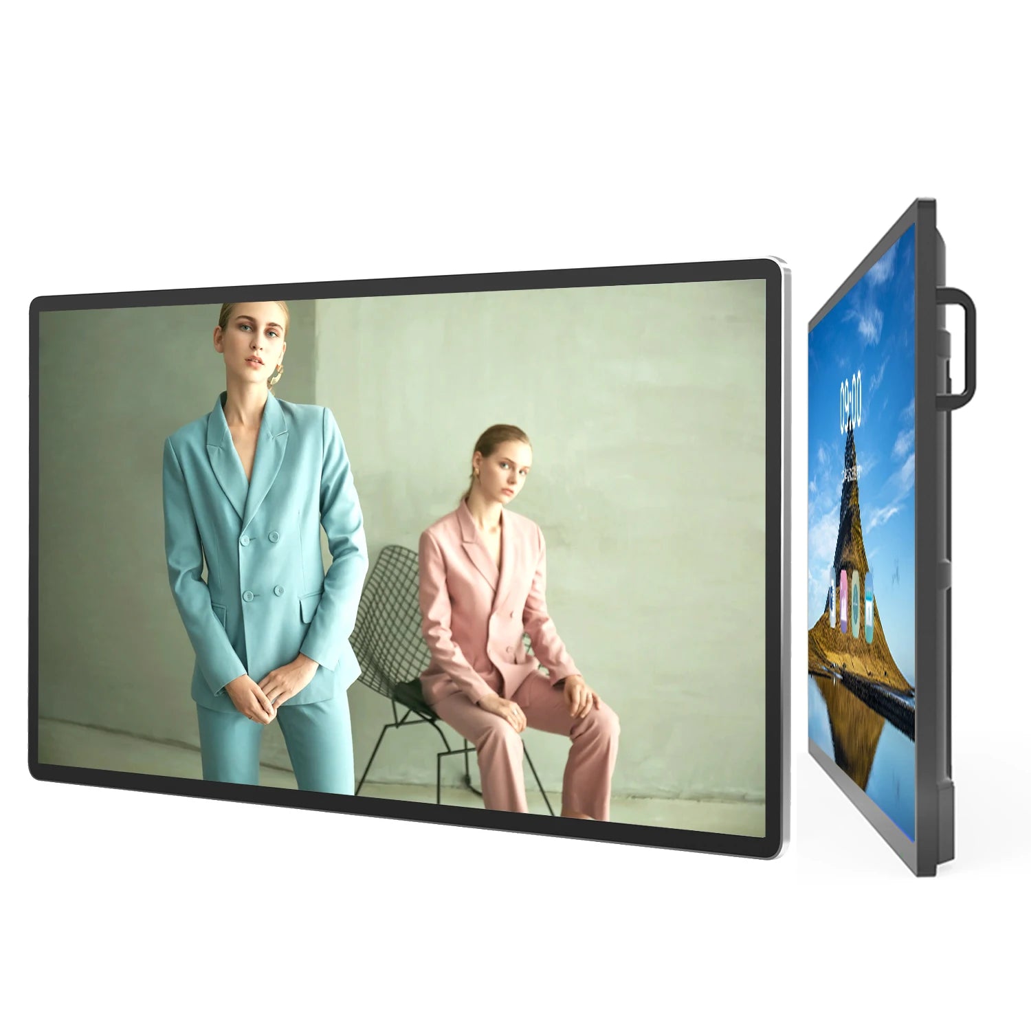 Indoor Wall-Mounted Touchscreen LCD Monitor 18.5 Inch Advertising Display with SDK for Retail Store & Elevator Wayfinding